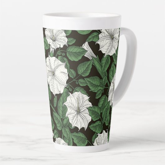 Tasse Latte Fleurs de lune 2 (Angle droit)