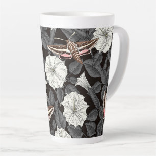 Tasse Latte Fleurs de lune et sphinx Moths 2
