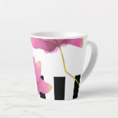 Tasse Latte Fleurs de Magnolia Rose (Angle droit)