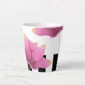 Tasse Latte Fleurs de Magnolia Rose (Devant)