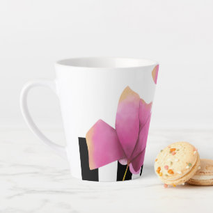 Tasse Latte Fleurs de Magnolia Rose
