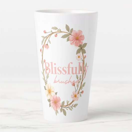 Tasse Latte Fleurs de mellow (Devant)