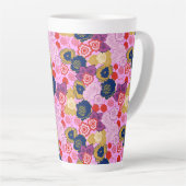 Tasse Latte Fleurs de printemps (Angle droit)