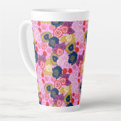 Tasse Latte Fleurs de printemps (Angle gauche)