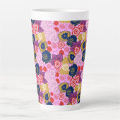 Tasse Latte Fleurs de printemps (Devant)
