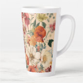 Tasse Latte Fleurs de printemps en fleur avec papillons (Droite)