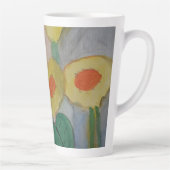 Tasse Latte Fleurs de soleil Abstraites (Droite)