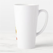 Tasse Latte Fleurs de soleil aquarelles personnalisées (Droite)