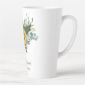 Tasse Latte Fleurs de soleil rustiques Eucalyptus Leaf (Droite)