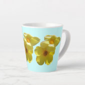 Tasse Latte Fleurs de trompette dorées I (Angle droit)