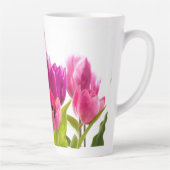 Tasse Latte Fleurs de tulipe rose Saison Printemps (Droite)