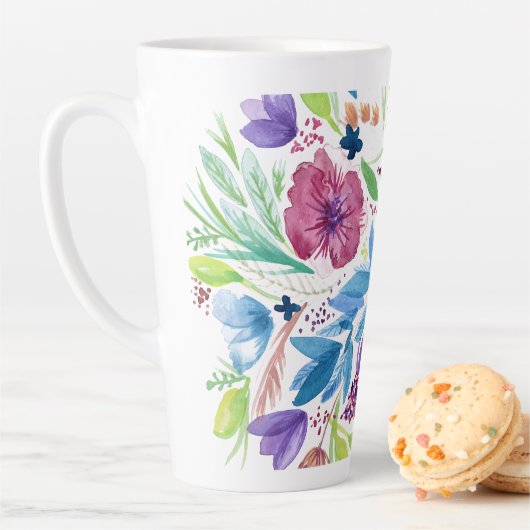 Tasse Latte Fleurs d'eau (En situation)