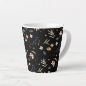 Tasse Latte Fleurs d'eau simples 1 (Angle droit)