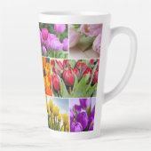 Tasse Latte Fleurs décoratives (Droite)