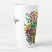 Tasse Latte Fleurs d'été (Devant)