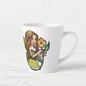 Tasse Latte Fleurs d'été Fée (Droite)