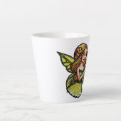 Tasse Latte Fleurs d'été Fée (Devant)