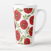 Tasse Latte Fleurs d'été joyeuses floraison de pavot (Droite)