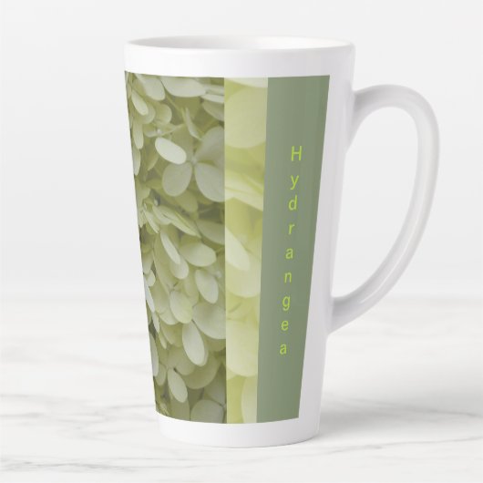 Tasse Latte Fleurs d'hydrangée verte Celadon (Droite)