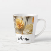 Tasse Latte Fleurs d'inspiration : Personnalisées (Droite)