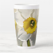 Tasse Latte Fleurs d'Iris aquarelle modernes (Devant)