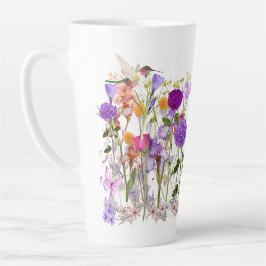Tasse Latte Fleurs du Coeur (Gauche)