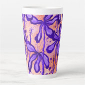 Tasse Latte Fleurs encrées (Devant)