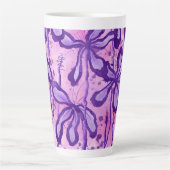 Tasse Latte Fleurs encrées (Devant)