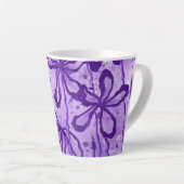 Tasse Latte Fleurs encrées (Angle droit)