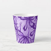 Tasse Latte Fleurs encrées (Devant)