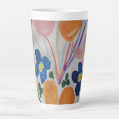 Tasse Latte Fleurs et ballons en latte (Devant)