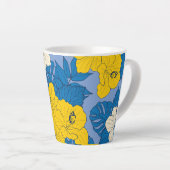 Tasse Latte Fleurs et feuilles d'Hibiscus (Angle droit)