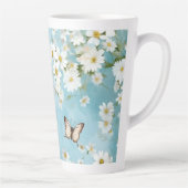 Tasse Latte Fleurs et papillons (Droite)