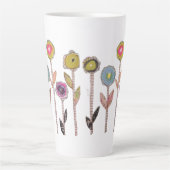 Tasse Latte Fleurs Fantaisistes (Devant)
