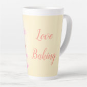 Tasse Latte Fleurs Filles Design avec Pink et Peach (Angle droit)