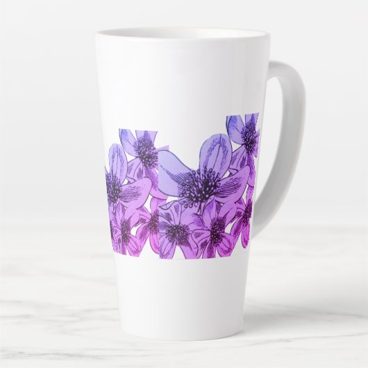 Tasse Latte Fleurs Filtre Miami (Angle droit)