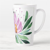 Tasse Latte Fleurs Fleur Fleur Violet Oeuvre originale Aquarel (Droite)