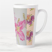 Tasse Latte Fleurs florales de Lily rose chic de Shabby En vic (Droite)