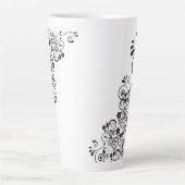 Tasse Latte fleurs-florales-décoratives (Devant)