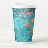 Tasse Latte Fleurs flottant sur l'eau  (Devant)
