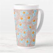Tasse Latte Fleurs Heureuses (Angle droit)