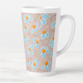 Tasse Latte Fleurs Heureuses (Droite)