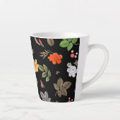 Tasse Latte Fleurs jaunes et roses blanches 8 (Droite)