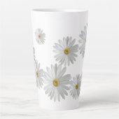 Tasse Latte Fleurs marguerites blanches (Devant)