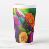 Tasse Latte Fleurs partout (Devant)
