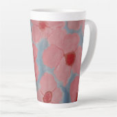 Tasse Latte Fleurs rose bonbon (Angle droit)