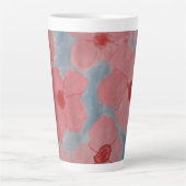 Tasse Latte Fleurs rose bonbon (Devant)