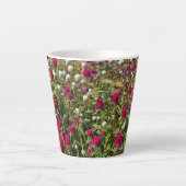 Tasse Latte Fleurs roses (Devant)