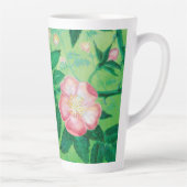 Tasse Latte Fleurs roses sauvages (Droite)