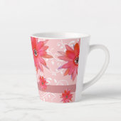 Tasse Latte Fleurs rouges Whimsical Feuilles Tourbillonnant Aj (Droite)